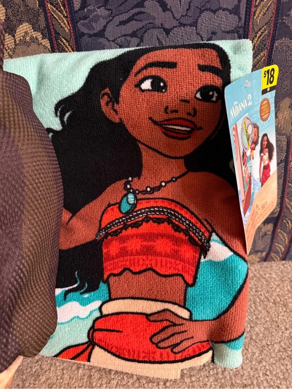 Disney Moana 2 Bath Towel & Bath Buddies Set Toy